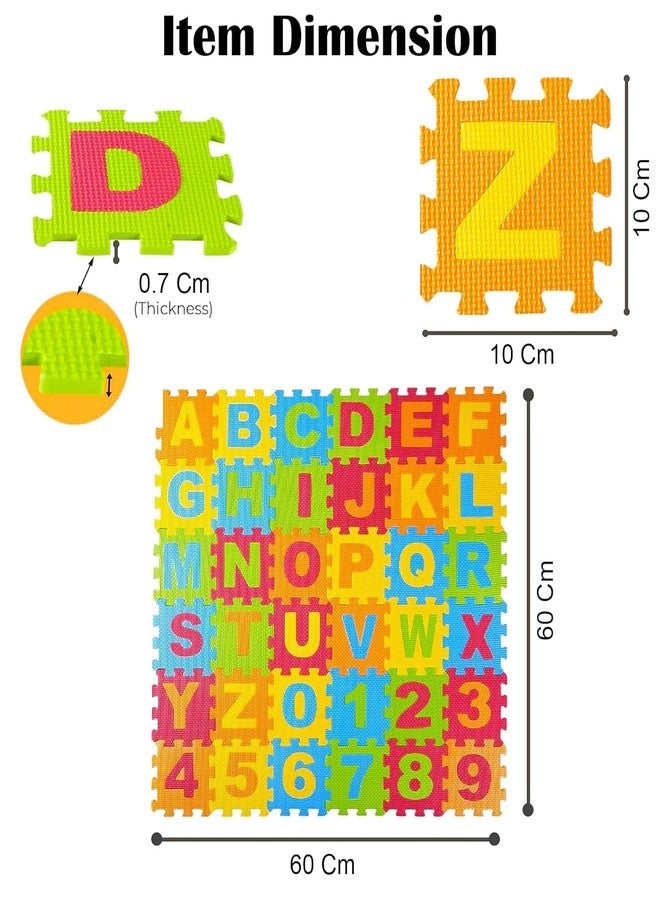 Space Enterprises Alphabet & Number Floor Mats for Kids, Puzzle EVA Foam Mat for Children Above 2 Years (36 pcs) - Image 2